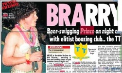 英國哈里王子扮女人戴胸圍夜蒲