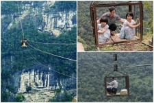 瘋狂！中國秘境登山纜車 日本網友嚇到瀨尿