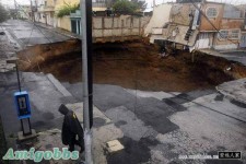 危地馬拉驚現60米深大地洞