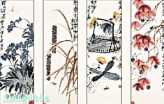齊白石名畫《花卉四屏》 5712萬成交