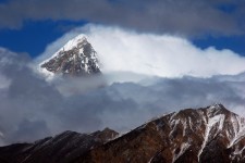 美丽的西藏的南迦巴瓦山