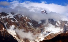 美丽的西藏的南迦巴瓦山