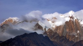 美丽的西藏的南迦巴瓦山
