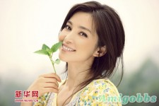 李冰冰冒雨玩幼虎‏
