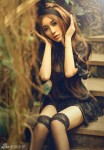 江伊涵性感黑色系寫真‏